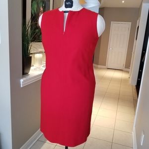 Plus Size 18W/ 20W Women's Red Sleeveless Shift Dress